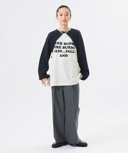 BEAMS BOY（ビームスボーイ）の「レース ニット ボレロ（ニット/セーター・レディース・ホワイト系その他7/ネイビー・ONE SIZE）」の8枚目の写真