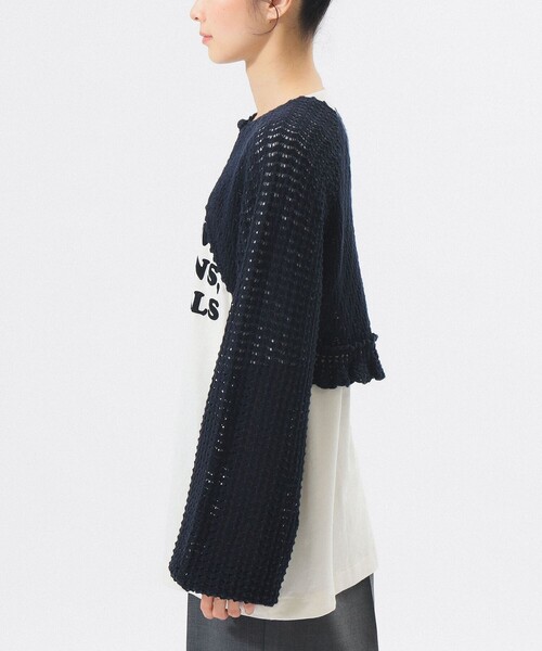 BEAMS BOY（ビームスボーイ）の「レース ニット ボレロ（ニット/セーター・レディース・ホワイト系その他7/ネイビー・ONE SIZE）」の13枚目の写真