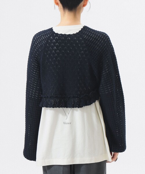 BEAMS BOY（ビームスボーイ）の「レース ニット ボレロ（ニット/セーター・レディース・ホワイト系その他7/ネイビー・ONE SIZE）」の14枚目の写真