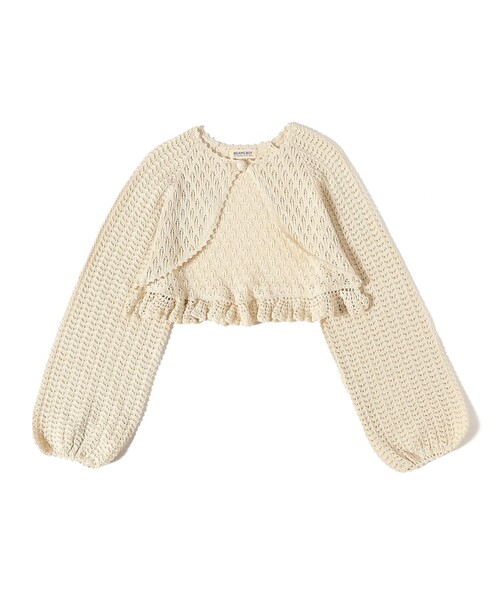 BEAMS BOY（ビームスボーイ）の「レース ニット ボレロ（ニット/セーター・レディース・ホワイト系その他7/ネイビー・ONE SIZE）」の15枚目の写真