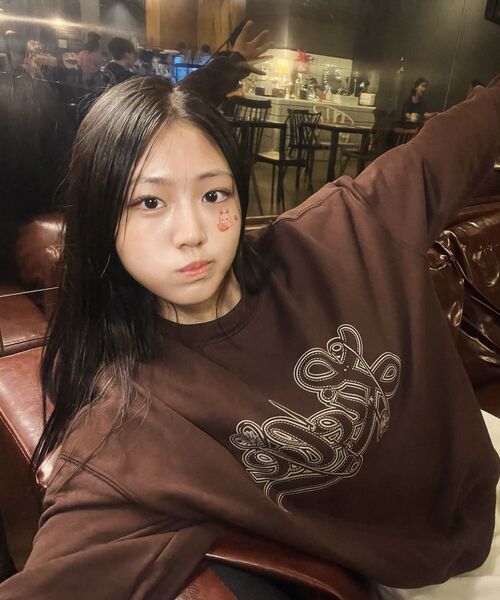FEIHEI(フェイヘイ)の「LOVE FIN SWEAT SHIRT BROWN(スウェット・レディース・ブラウン・SMALL/MEDIUM/LARGE)」の6枚目の写真