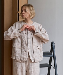 RNA-N（アールエヌエーエヌ）の「J2180 リネンツイルジャケット（ノーカラージャケット）」