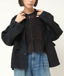 RNA-N | J2180 リネンツイルジャケット(ノーカラージャケット)