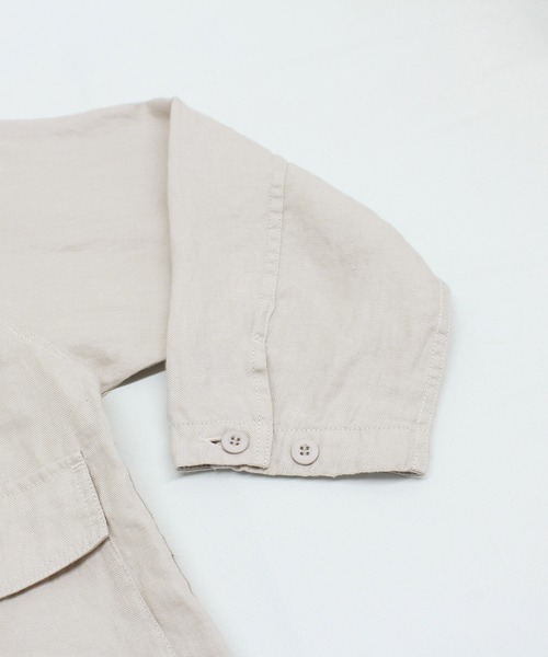 RNA-N（アールエヌエーエヌ）の「J2180 リネンツイルジャケット（ノーカラージャケット・レディース・ライトホワイト/ブラック・FREE）」の16枚目の写真