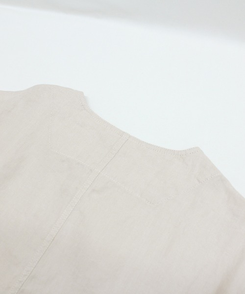 RNA-N（アールエヌエーエヌ）の「J2180 リネンツイルジャケット（ノーカラージャケット・レディース・ライトホワイト/ブラック・FREE）」の18枚目の写真