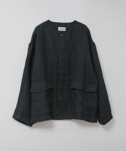 RNA-N（アールエヌエーエヌ）の「J2180 リネンツイルジャケット（ノーカラージャケット・レディース・ライトホワイト/ブラック・FREE）」の10枚目の写真