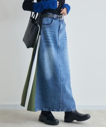 Paradise Picnic | デニム異素材切替ロングスカート(スカート)