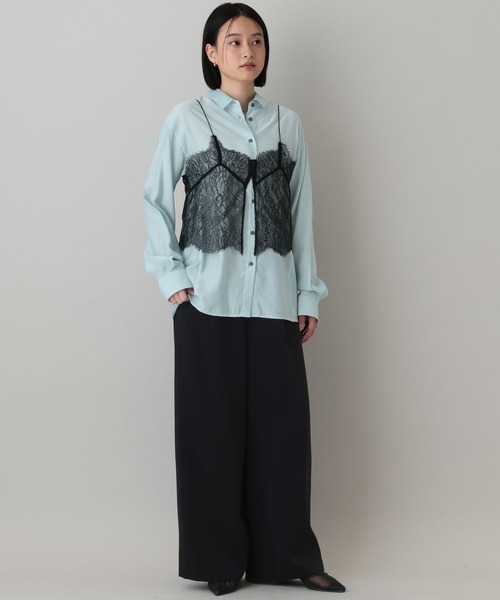 A part by（アパートバイ）の「【セットアイテム】キャミセットシャツ（シャツ/ブラウス・レディース・オフホワイト/ピンク系その他/ライトブルー・FREE）」の12枚目の写真