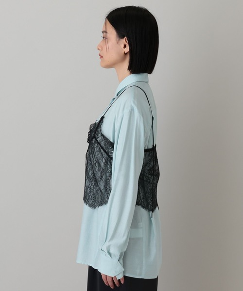 A part by（アパートバイ）の「【セットアイテム】キャミセットシャツ（シャツ/ブラウス・レディース・オフホワイト/ピンク系その他/ライトブルー・FREE）」の14枚目の写真