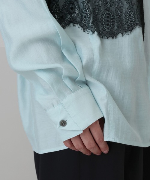 A part by（アパートバイ）の「【セットアイテム】キャミセットシャツ（シャツ/ブラウス・レディース・オフホワイト/ピンク系その他/ライトブルー・FREE）」の18枚目の写真