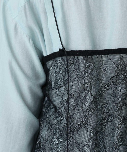 A part by（アパートバイ）の「【セットアイテム】キャミセットシャツ（シャツ/ブラウス・レディース・オフホワイト/ピンク系その他/ライトブルー・FREE）」の21枚目の写真