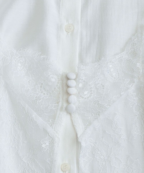 A part by（アパートバイ）の「【セットアイテム】キャミセットシャツ（シャツ/ブラウス・レディース・オフホワイト/ピンク系その他/ライトブルー・FREE）」の22枚目の写真