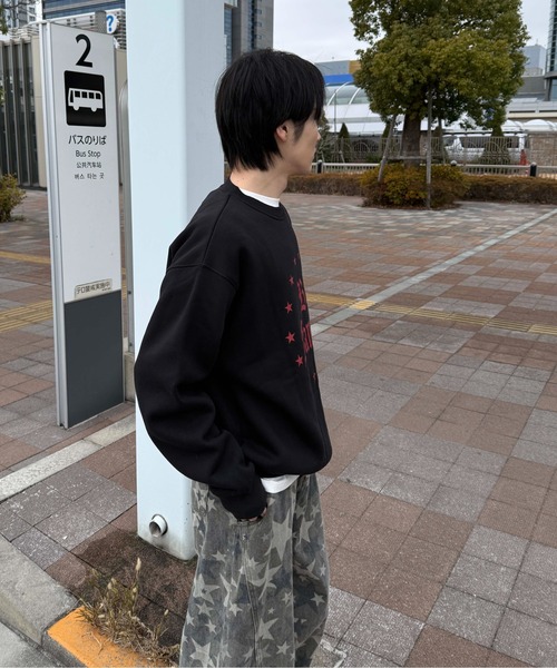 sedacle(セダクル)の「プリント裏起毛スウェット(スウェット・メンズ・グレー/ブラック・SMALL/MEDIUM/LARGE)」の8枚目の写真