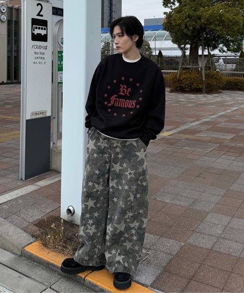 sedacle(セダクル)の「プリント裏起毛スウェット(スウェット・メンズ・グレー/ブラック・SMALL/MEDIUM/LARGE)」の9枚目の写真