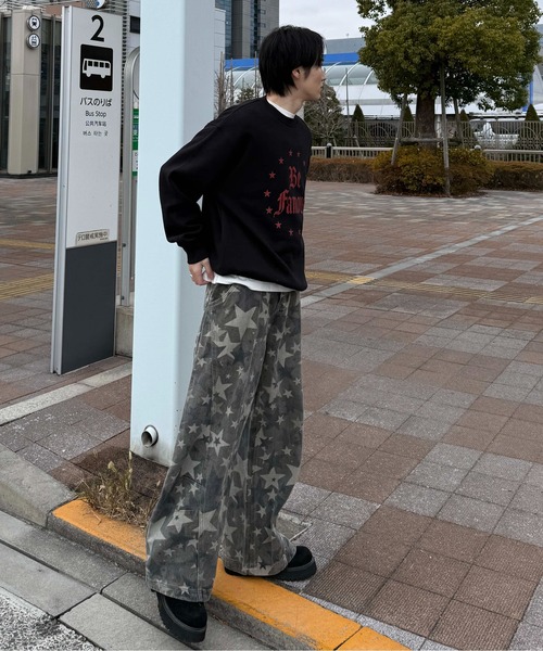 sedacle(セダクル)の「プリント裏起毛スウェット(スウェット・メンズ・グレー/ブラック・SMALL/MEDIUM/LARGE)」の12枚目の写真