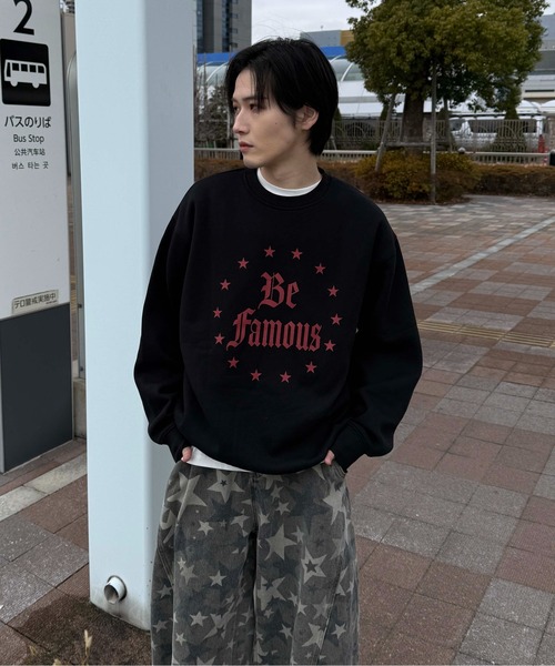 sedacle(セダクル)の「プリント裏起毛スウェット(スウェット・メンズ・グレー/ブラック・SMALL/MEDIUM/LARGE)」の5枚目の写真
