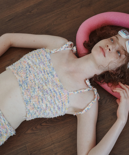 FUN FROM FUN（ファンフロムファン）の「TAFFY CANDY TOP, PINK MARBLE（Tシャツ/カットソー・レディース・その他・ONE SIZE）」の2枚目の写真