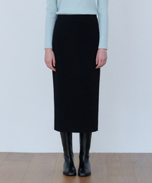 ATMORE（アットモア）の「シエナウールブレンドロングスカート (ブラック)（スカート）」