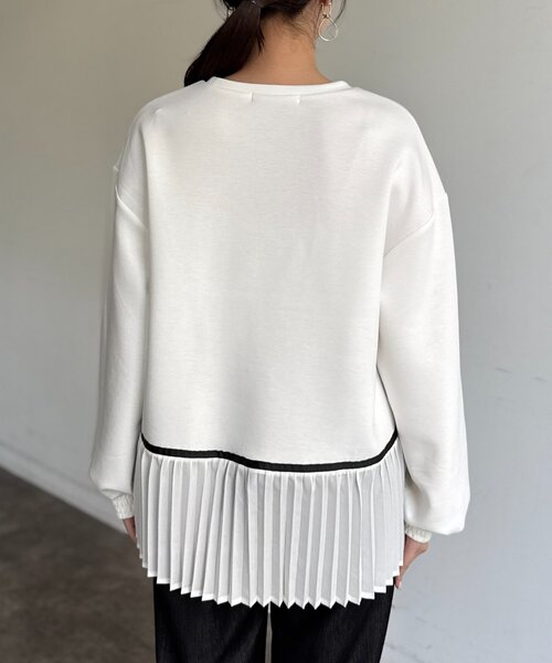 Chez toi(シェトワ)の「裾プリーツ切替プルオーバー(Tシャツ/カットソー・レディース・ミント/ブラック/ホワイト・FREE)」の15枚目の写真
