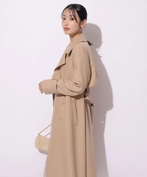 Mystrada(マイストラーダ)の「ロングトレンチコート(ダウンジャケット/コート・レディース・イエロー系その他/ブラウン・38/36/34)」の12枚目の写真