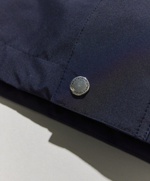 +phenix(プラスフェニックス)の「+phenix/プラスフェニックス 別注 GORE-TEX WINDSTOPPER HARRINGTON JACKET/ゴアテックス ウインドストッパー ハリントン ジャケット(ブルゾン・メンズ・グレー/ネイビー/ブラック・LARGE/MEDIUM/SMALL)」の8枚目の写真