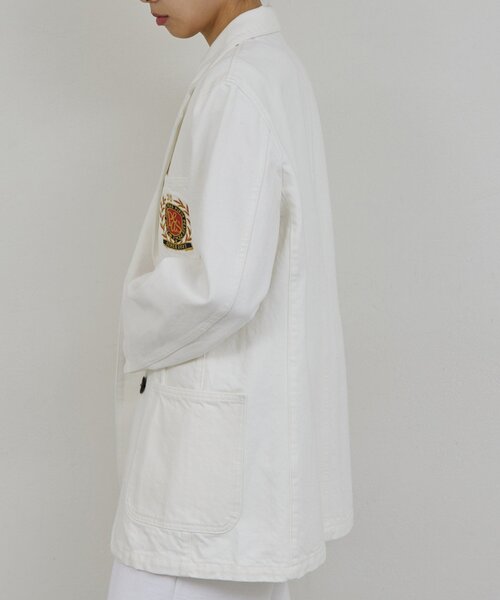 GALLARDAGALANTE（ガリャルダガランテ）の「【PEAS】【セットアップ対応】デニムブレザー（デニムジャケット・レディース・ブルー/ホワイト・FREE）」の5枚目の写真