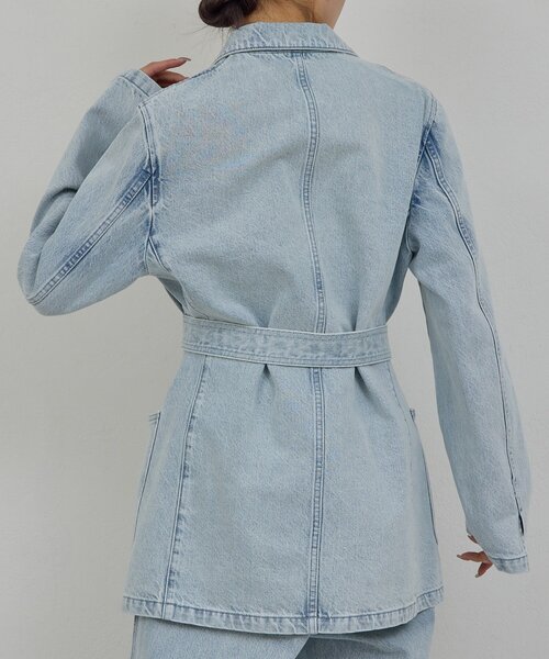 GALLARDAGALANTE（ガリャルダガランテ）の「【PEAS】【セットアップ対応】デニムブレザー（デニムジャケット・レディース・ブルー/ホワイト・FREE）」の17枚目の写真