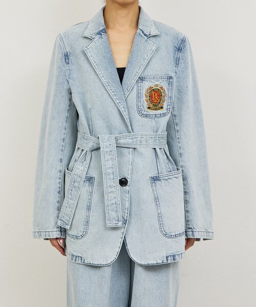 GALLARDAGALANTE（ガリャルダガランテ）の「【PEAS】【セットアップ対応】デニムブレザー（デニムジャケット・レディース・ブルー/ホワイト・FREE）」の22枚目の写真