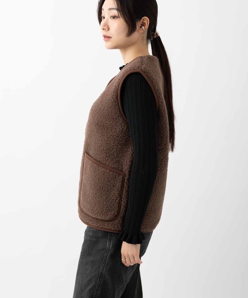 COLD BREAKER(コールドブレーカー)の「COLD BREAKER WOOL VEST PEPTICO コールドブレイカー ウールベスト(ベスト・レディース・ライトベージュ/チョコ/チャコールグレー/ナチュラル/ブラック/シルバーグレー・MEDIUM/SMALL/X-SMALL)」の7枚目の写真