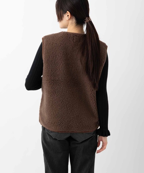 COLD BREAKER(コールドブレーカー)の「COLD BREAKER WOOL VEST PEPTICO コールドブレイカー ウールベスト(ベスト・レディース・ライトベージュ/チョコ/チャコールグレー/ナチュラル/ブラック/シルバーグレー・MEDIUM/SMALL/X-SMALL)」の8枚目の写真