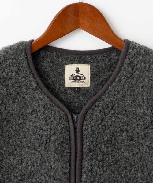 COLD BREAKER(コールドブレーカー)の「COLD BREAKER WOOL VEST PEPTICO コールドブレイカー ウールベスト(ベスト・レディース・ライトベージュ/チョコ/チャコールグレー/ナチュラル/ブラック/シルバーグレー・MEDIUM/SMALL/X-SMALL)」の10枚目の写真