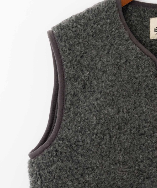 COLD BREAKER(コールドブレーカー)の「COLD BREAKER WOOL VEST PEPTICO コールドブレイカー ウールベスト(ベスト・レディース・ライトベージュ/チョコ/チャコールグレー/ナチュラル/ブラック/シルバーグレー・MEDIUM/SMALL/X-SMALL)」の13枚目の写真