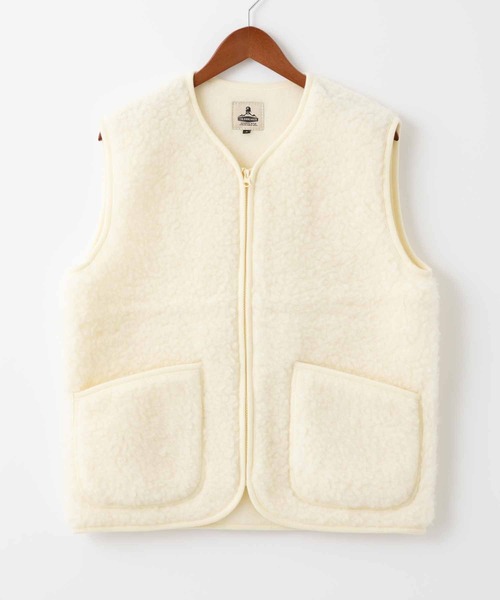 COLD BREAKER(コールドブレーカー)の「COLD BREAKER WOOL VEST PEPTICO コールドブレイカー ウールベスト(ベスト・レディース・ライトベージュ/チョコ/チャコールグレー/ナチュラル/ブラック/シルバーグレー・MEDIUM/SMALL/X-SMALL)」の15枚目の写真