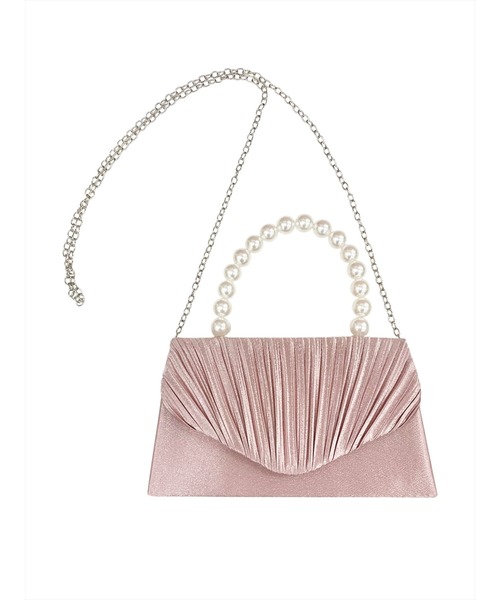 WILLSELECTION(ウィルセレクション)の「パールプリーツデザインバッグ(ショルダーバッグ・レディース・ネイビー/ピンク・FREE)」の3枚目の写真