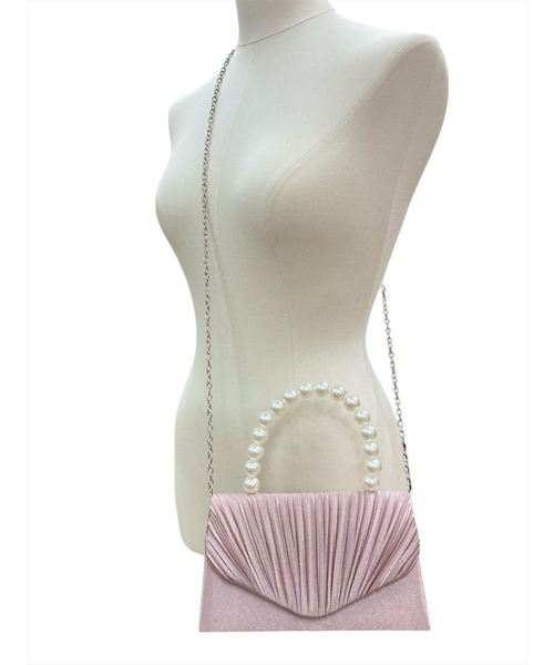 WILLSELECTION(ウィルセレクション)の「パールプリーツデザインバッグ(ショルダーバッグ・レディース・ネイビー/ピンク・FREE)」の11枚目の写真