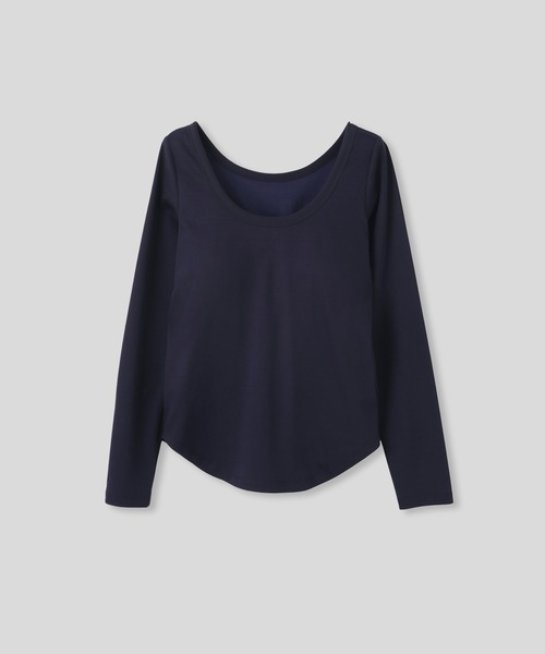 KINO THE KEI(キノザケイ)の「カップ付き スクープネック プルオーバー KINO THE KEI(Tシャツ/カットソー・レディース・ホワイト/ブラック/ネイビー・フリー)」の13枚目の写真