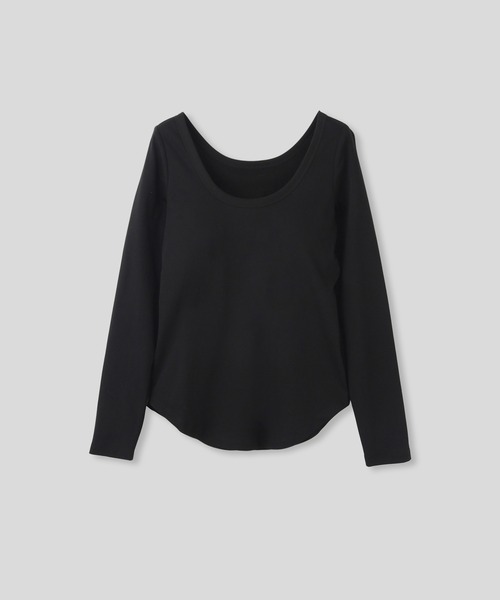 KINO THE KEI(キノザケイ)の「カップ付き スクープネック プルオーバー KINO THE KEI(Tシャツ/カットソー・レディース・ホワイト/ブラック/ネイビー・フリー)」の12枚目の写真