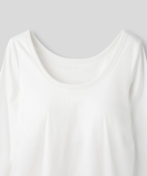 KINO THE KEI(キノザケイ)の「カップ付き スクープネック プルオーバー KINO THE KEI(Tシャツ/カットソー・レディース・ホワイト/ブラック/ネイビー・フリー)」の10枚目の写真