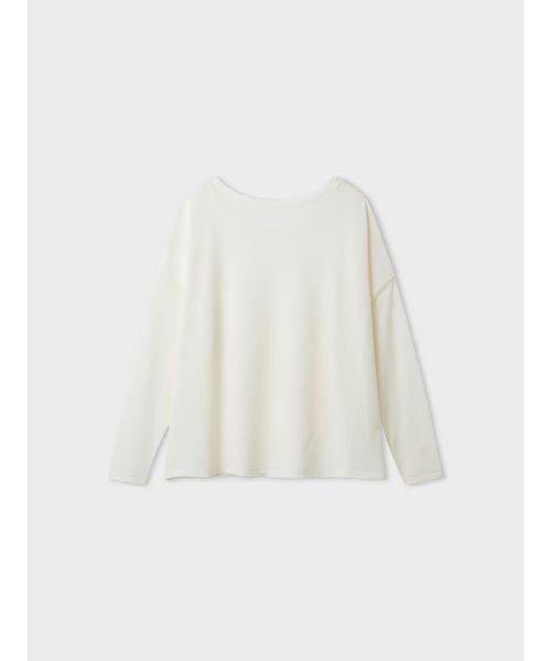 MIESROHE(ミースロエ)の「【洗える】シアーワッフルカットロンT(Tシャツ/カットソー・レディース・ダークネイビー/ホワイト/ミント/ライム・F)」の2枚目の写真