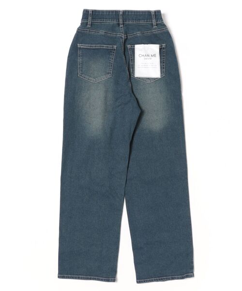 CHAN ME(チャンミ)の「【選べる2丈】ウエストボタンデニムワイドパンツ(デニムパンツ・レディース・ブラック系その他/ブルー/ブラック/ライトブルー/サックスブルー/インディゴブルー/ブルー系その他・X-SMALL/SMALL/MEDIUM/LARGE/X-LARGE/SS/SP/MP/LLP/LP)」の8枚目の写真