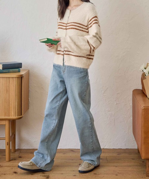 CHAN ME(チャンミ)の「【選べる2丈】ウエストボタンデニムワイドパンツ(デニムパンツ・レディース・ブラック系その他/ブルー/ブラック/ライトブルー/サックスブルー/インディゴブルー/ブルー系その他・X-SMALL/SMALL/MEDIUM/LARGE/X-LARGE/SS/SP/MP/LLP/LP)」の22枚目の写真