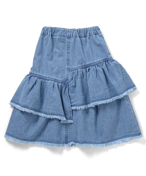 BREEZE（ブリーズ）の「デニムロングスカート_ジュニア対応（デニムスカート・キッズ・サックスブルー/ブルー・90/100/110/120/130/140）」の6枚目の写真