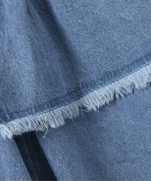 BREEZE（ブリーズ）の「デニムロングスカート_ジュニア対応（デニムスカート・キッズ・サックスブルー/ブルー・90/100/110/120/130/140）」の9枚目の写真