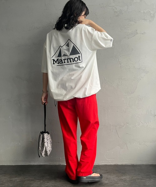 MARMOT（マーモット）の「【WEB先行予約】[Marmot/マーモット] 別注 ドローコード付き マウンテンロゴ バックプリントTシャツ（Tシャツ/カットソー・レディース・グレー/ダークブラウン/ホワイト・M/S/XL/L）」の12枚目の写真