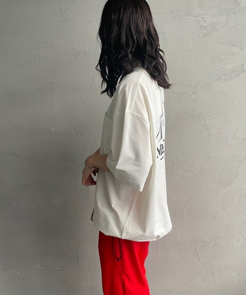 MARMOT（マーモット）の「【WEB先行予約】[Marmot/マーモット] 別注 ドローコード付き マウンテンロゴ バックプリントTシャツ（Tシャツ/カットソー・レディース・グレー/ダークブラウン/ホワイト・M/S/XL/L）」の8枚目の写真