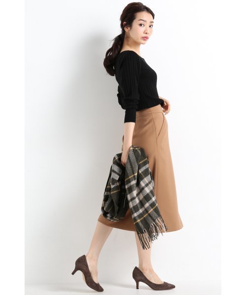 SLOBE IENA(スローブイエナ)の「ワイドリブクルーネックニットプルオーバー◆(ニット/セーター・レディース・チャコールグレー/ベージュ/ブラック/ピンク・FREE)」の6枚目の写真