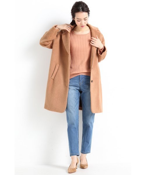 SLOBE IENA(スローブイエナ)の「ワイドリブクルーネックニットプルオーバー◆(ニット/セーター・レディース・チャコールグレー/ベージュ/ブラック/ピンク・FREE)」の9枚目の写真