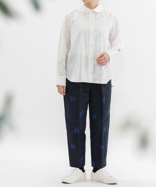 nop de nod(ノップドゥノッド)の「misc Ronde後ろ天竺シャツ(シャツ/ブラウス・レディース・ブラック/ブルー/オフホワイト・3)」の16枚目の写真