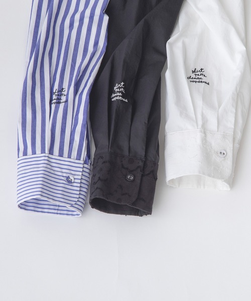 nop de nod(ノップドゥノッド)の「misc Ronde後ろ天竺シャツ(シャツ/ブラウス・レディース・ブラック/ブルー/オフホワイト・3)」の22枚目の写真