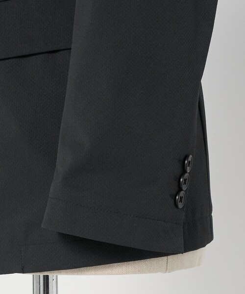 A DAY IN THE LIFE UNITED ARROWS(アデイインザライフユナイテッドアローズ)の「ドビー クロス 2ボタン ジャケット-セットアップ対応・ウォッシャブル-<A DAY IN THE LIFE>(テーラードジャケット・メンズ・ブラック/ダークグレー・M/L/S/XL)」の17枚目の写真